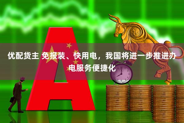 优配货主 免报装、快用电，我国将进一步推进办电服务便捷化