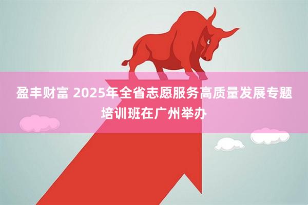 盈丰财富 2025年全省志愿服务高质量发展专题培训班在广州举办